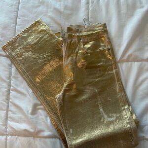 Zara Gold Metallic Women’s Jeans